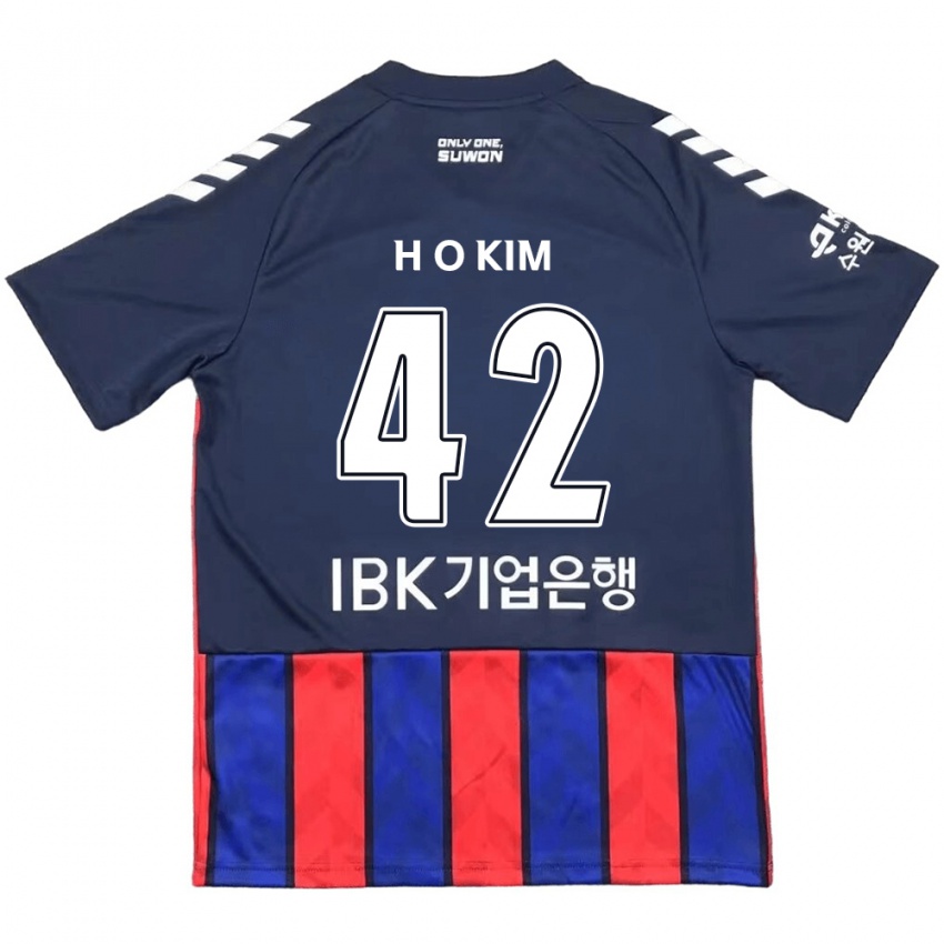 Kinderen One-Hyung Kim #42 Blauw Rood Thuisshirt Thuistenue 2024/25 T-Shirt