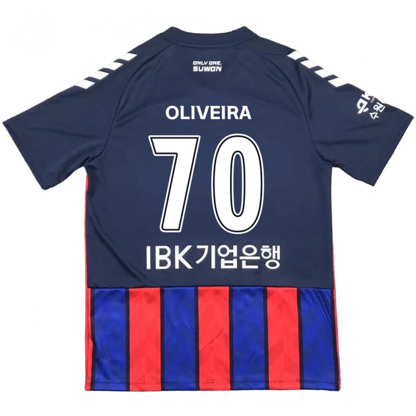 Kinderen Anderson Oliveira #70 Blauw Rood Thuisshirt Thuistenue 2024/25 T-Shirt