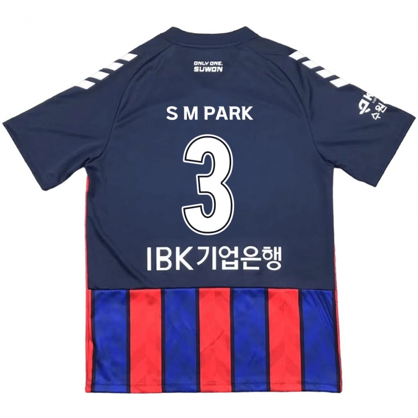 Kinderen Min-Seo Park #3 Blauw Rood Thuisshirt Thuistenue 2024/25 T-Shirt