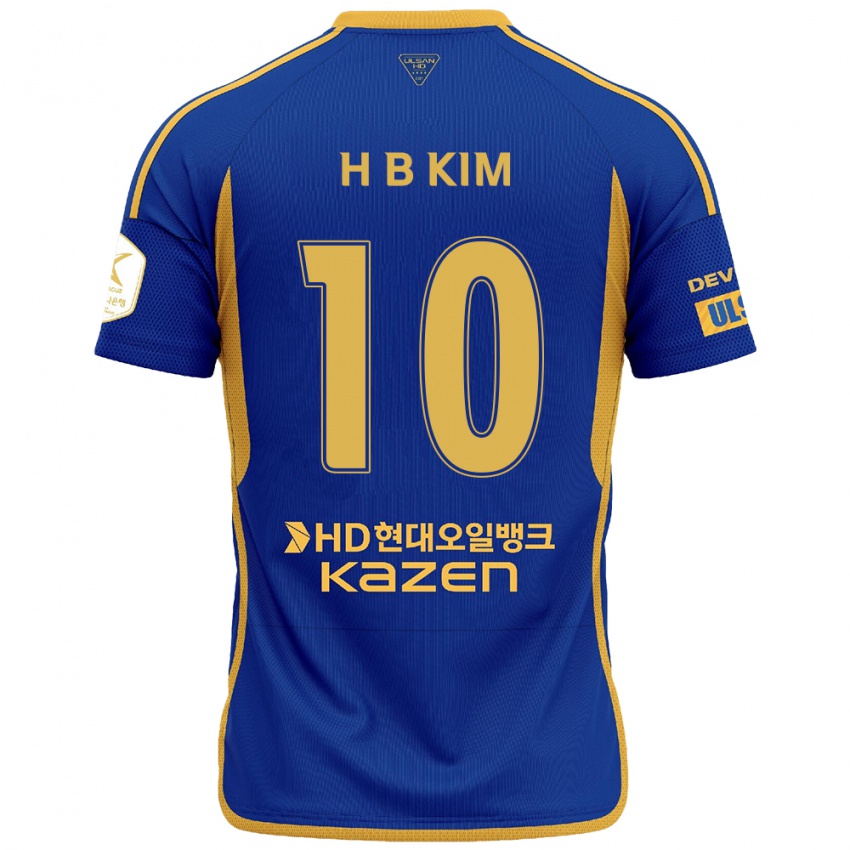 Kinderen Beom-Hwan Kim #10 Blauw Geel Thuisshirt Thuistenue 2024/25 T-Shirt