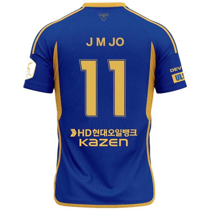 Kinderen Min-Jae Jo #11 Blauw Geel Thuisshirt Thuistenue 2024/25 T-Shirt