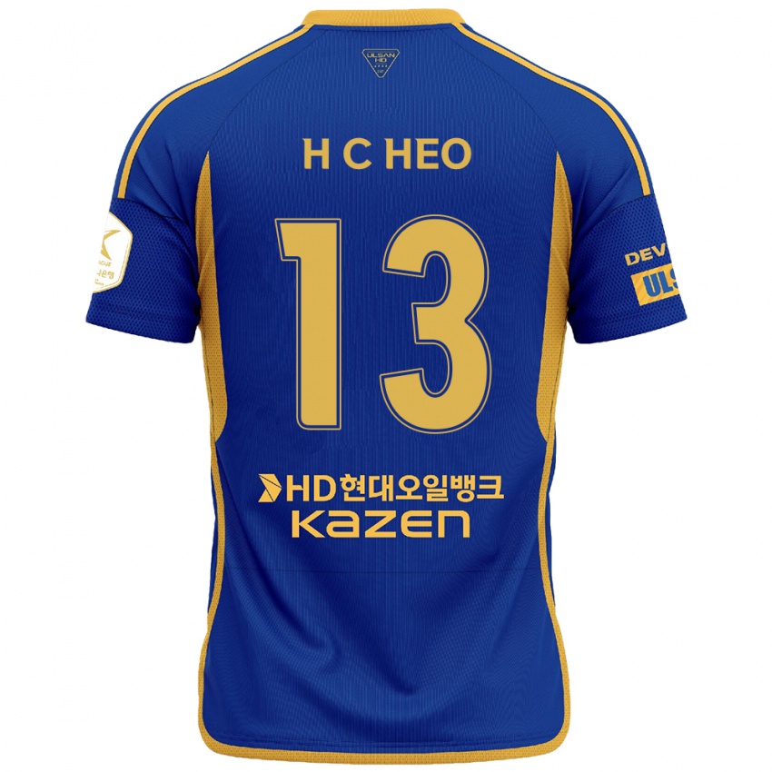 Kinderen Chan-Hoe Heo #13 Blauw Geel Thuisshirt Thuistenue 2024/25 T-Shirt