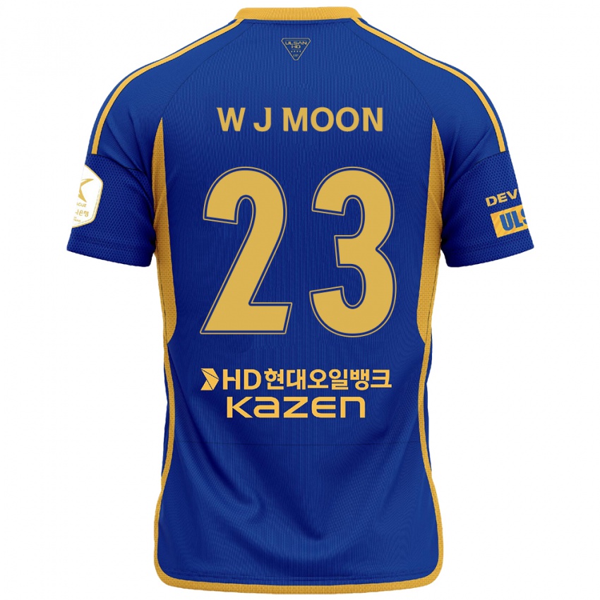 Kinderen Ji-Won Moon #23 Blauw Geel Thuisshirt Thuistenue 2024/25 T-Shirt