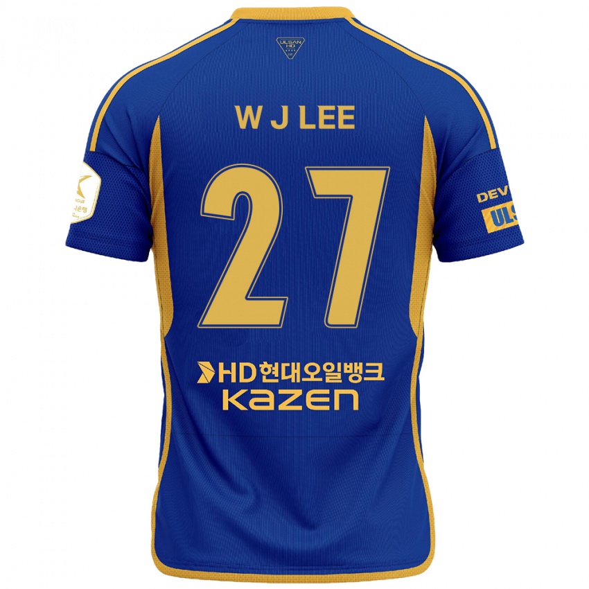 Kinderen Ji-Woo Lee #27 Blauw Geel Thuisshirt Thuistenue 2024/25 T-Shirt