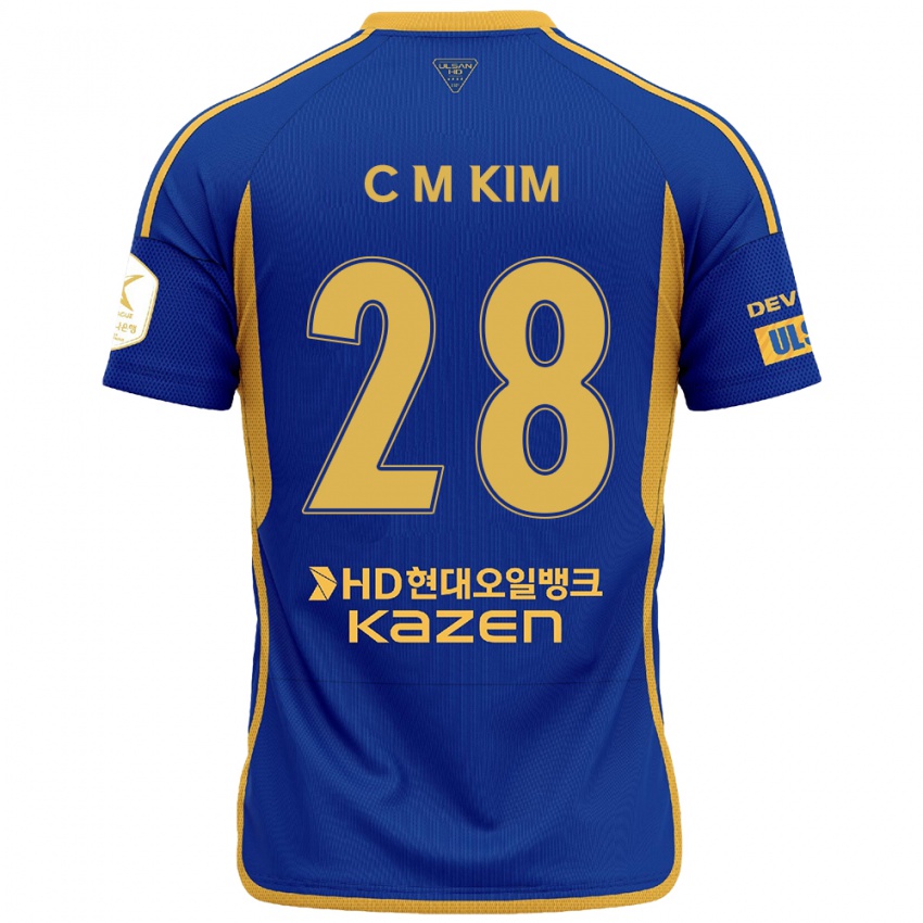 Kinderen Min-Chan Kim #28 Blauw Geel Thuisshirt Thuistenue 2024/25 T-Shirt