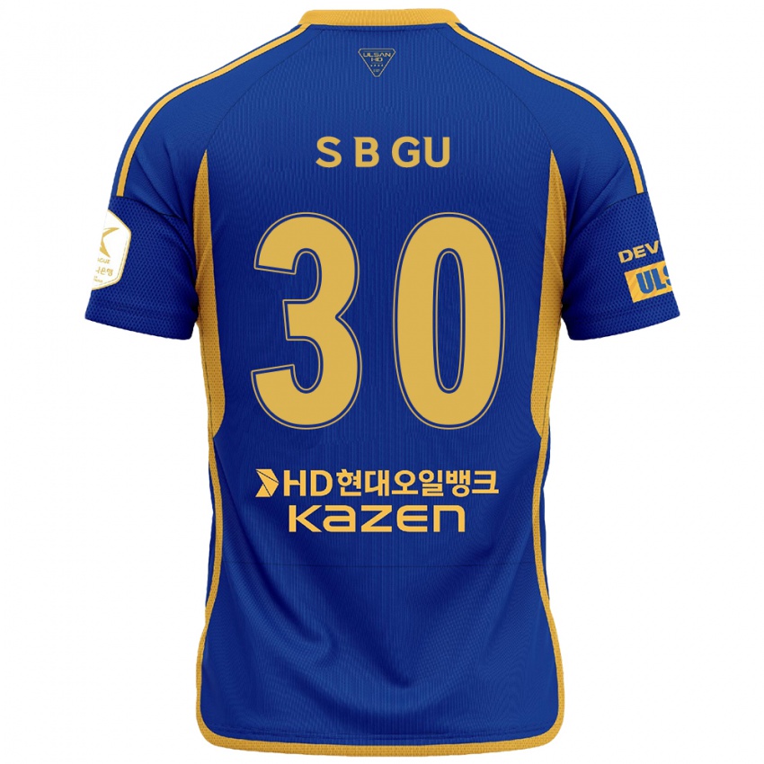 Kinderen Bon-Seo Gu #30 Blauw Geel Thuisshirt Thuistenue 2024/25 T-Shirt