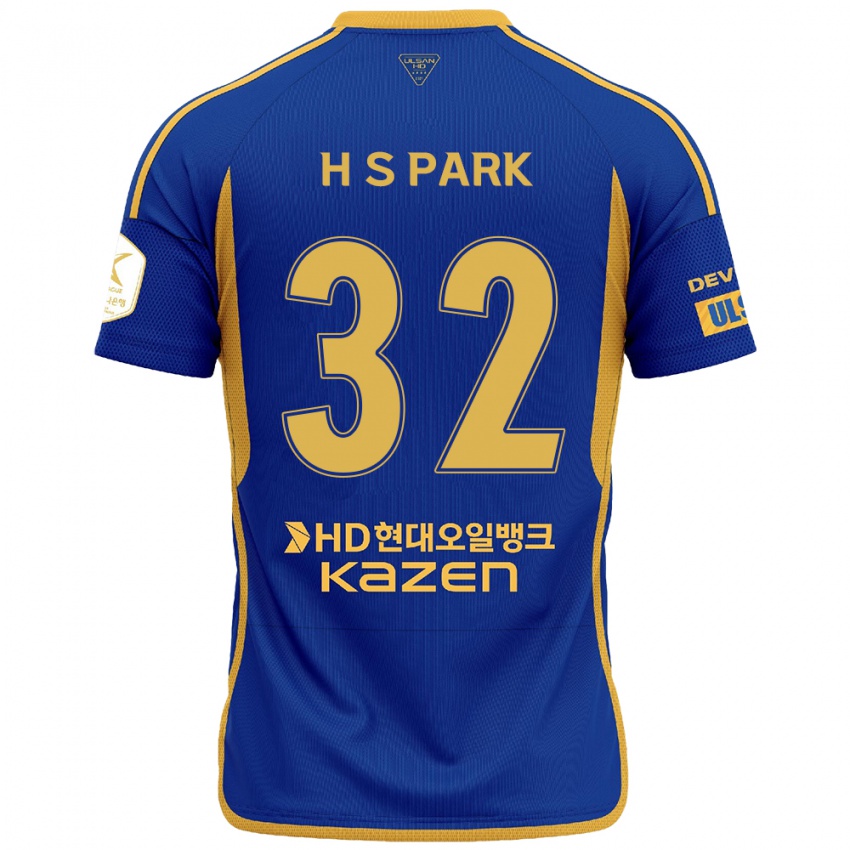 Kinderen Sung-Hyun Park #32 Blauw Geel Thuisshirt Thuistenue 2024/25 T-Shirt