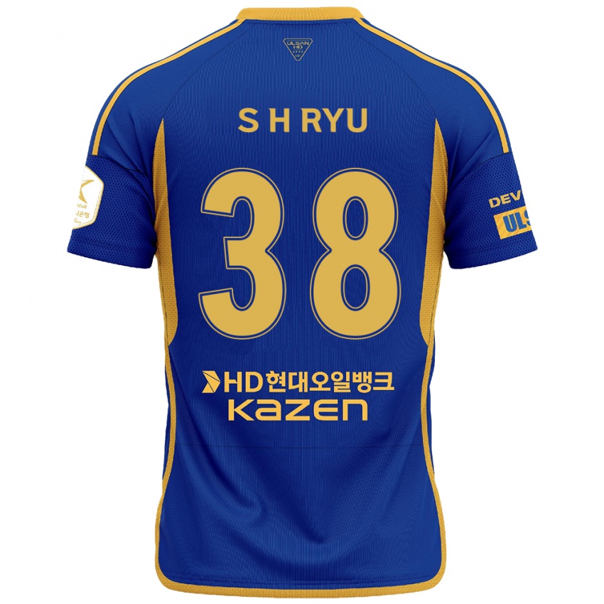 Kinderen Hye-Sung Ryu #38 Blauw Geel Thuisshirt Thuistenue 2024/25 T-Shirt