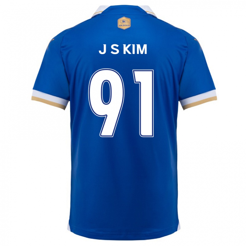 Kinderen Seong-Ju Kim #91 Blauw Wit Thuisshirt Thuistenue 2024/25 T-Shirt