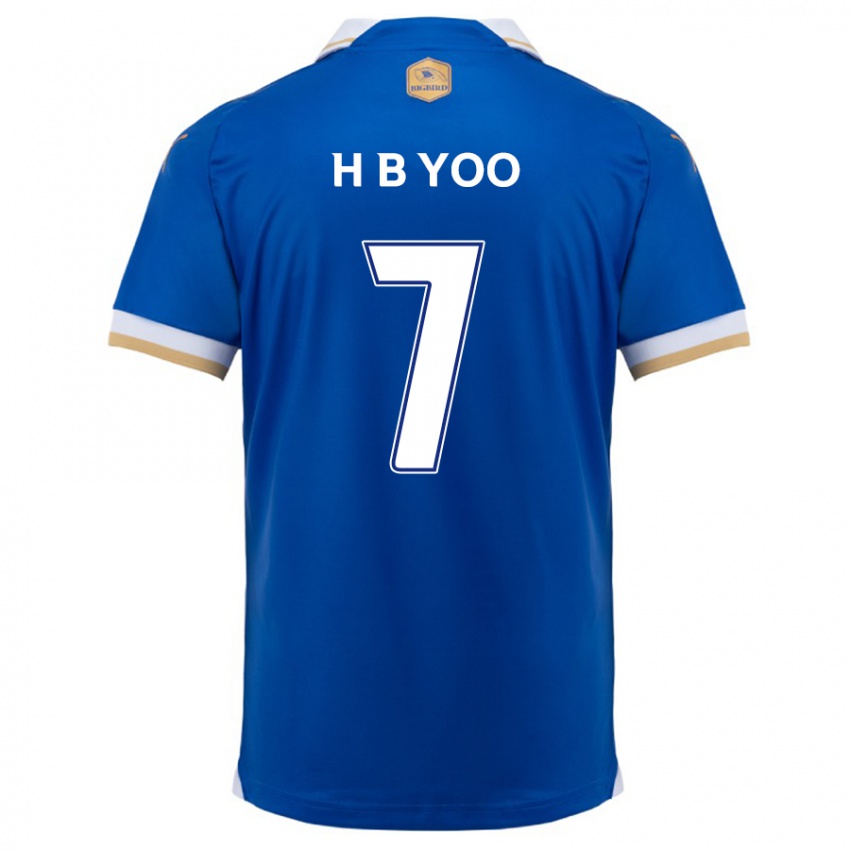 Kinderen Byung-Heon Yoo #7 Blauw Wit Thuisshirt Thuistenue 2024/25 T-Shirt