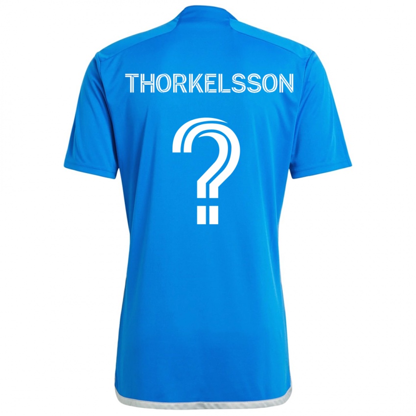 Kinderen Róbert Orri Thorkelsson #0 Blauw Wit Thuisshirt Thuistenue 2024/25 T-Shirt