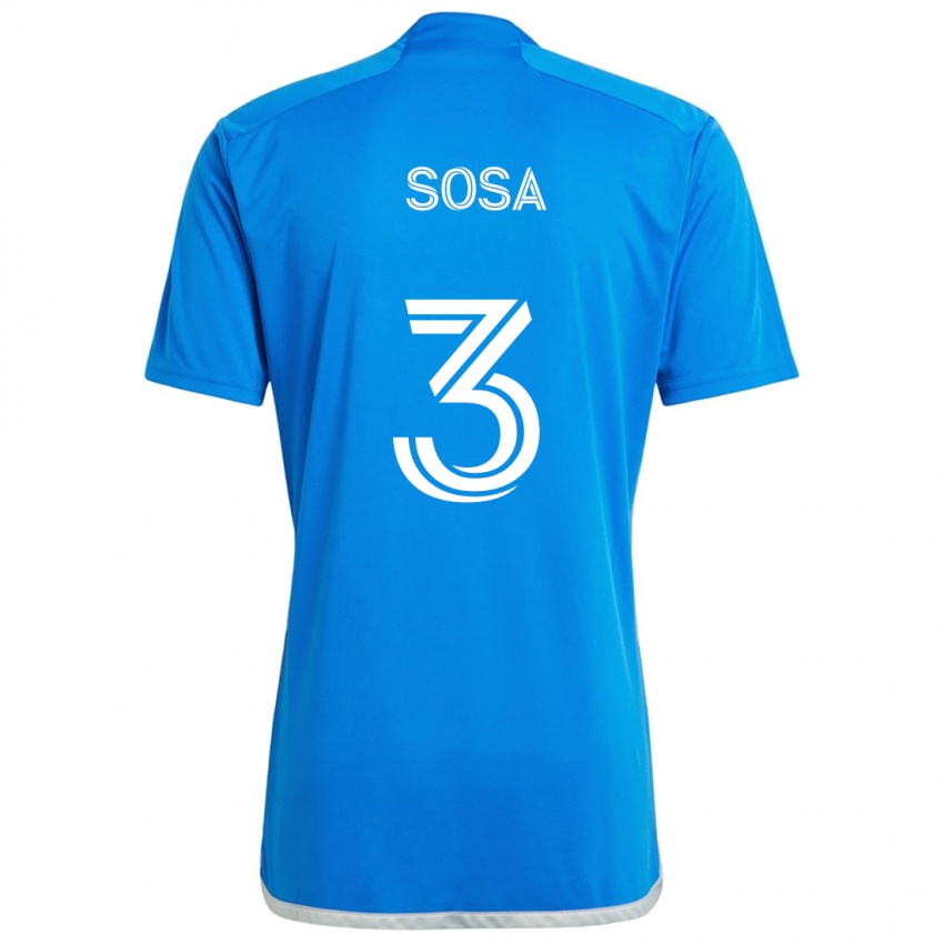 Kinderen Joaquín Sosa #3 Blauw Wit Thuisshirt Thuistenue 2024/25 T-Shirt