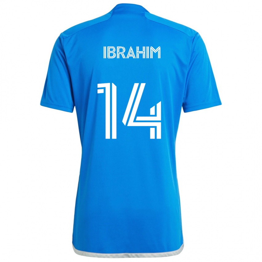 Kinderen Sunusi Ibrahim #14 Blauw Wit Thuisshirt Thuistenue 2024/25 T-Shirt