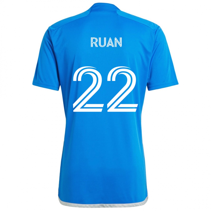 Kinderen Ruan #22 Blauw Wit Thuisshirt Thuistenue 2024/25 T-Shirt