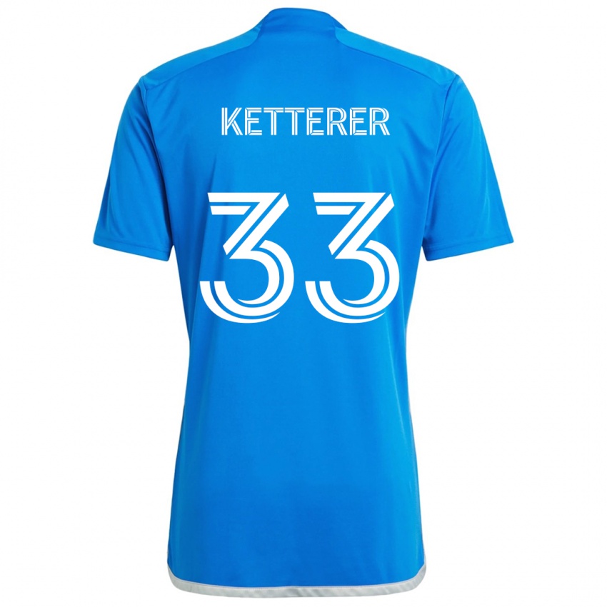 Kinderen Logan Ketterer #33 Blauw Wit Thuisshirt Thuistenue 2024/25 T-Shirt