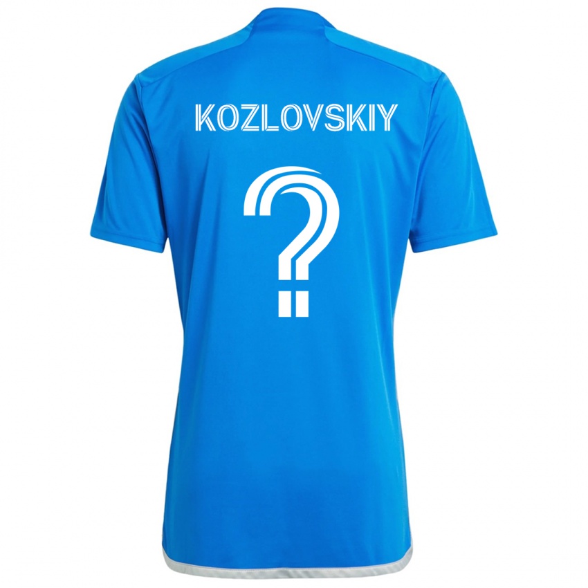 Kinderen Sergei Kozlovskiy #0 Blauw Wit Thuisshirt Thuistenue 2024/25 T-Shirt