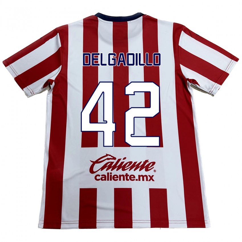 Kinderen Diego Delgadillo #42 Rood Wit Thuisshirt Thuistenue 2024/25 T-Shirt