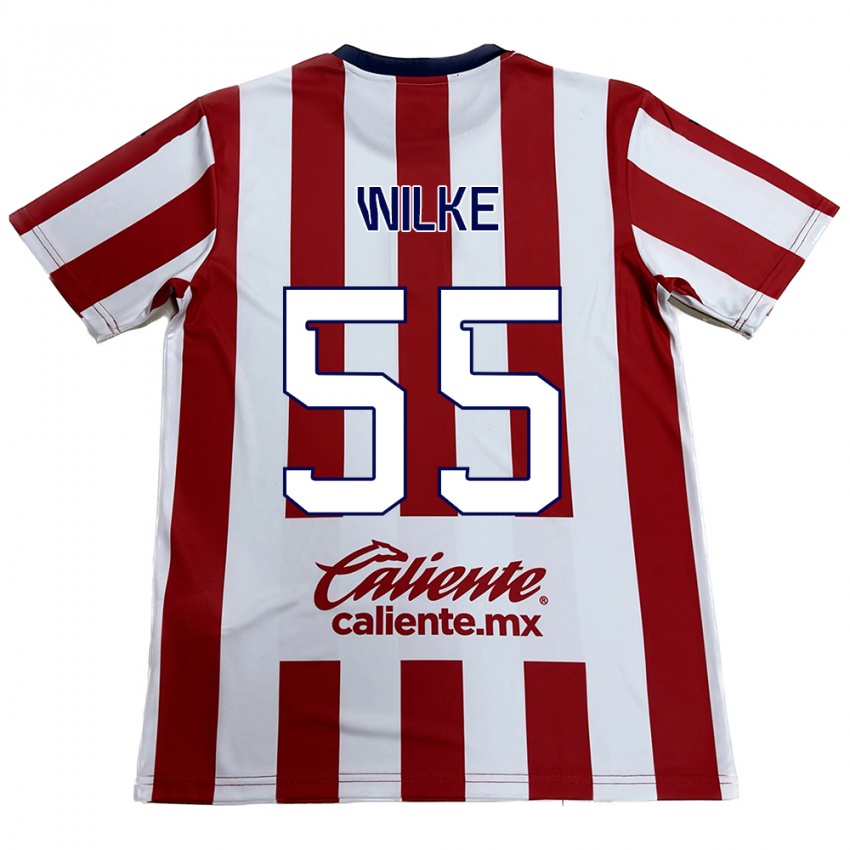 Kinderen Teun Wilke #55 Rood Wit Thuisshirt Thuistenue 2024/25 T-Shirt