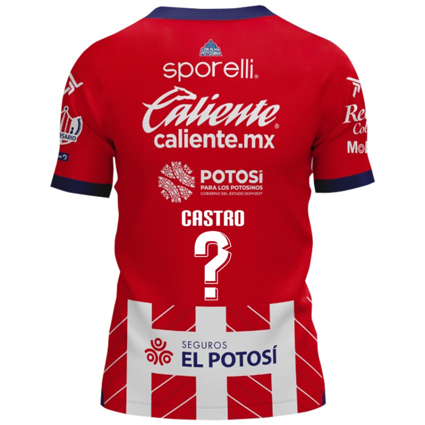 Kinderen Juan Castro #0 Rood Wit Thuisshirt Thuistenue 2024/25 T-Shirt