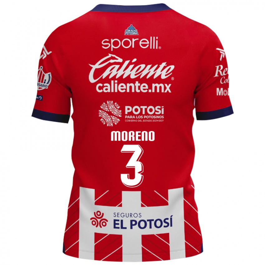 Kinderen Iker Moreno #3 Rood Wit Thuisshirt Thuistenue 2024/25 T-Shirt