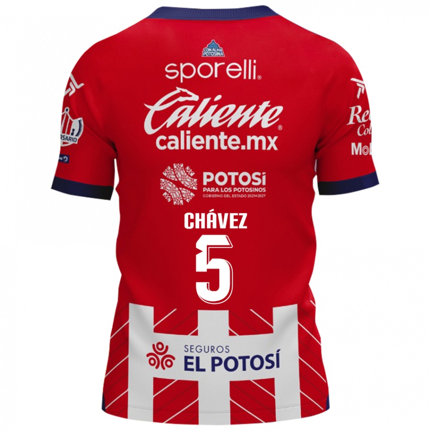 Kinderen Ricardo Chávez #5 Rood Wit Thuisshirt Thuistenue 2024/25 T-Shirt