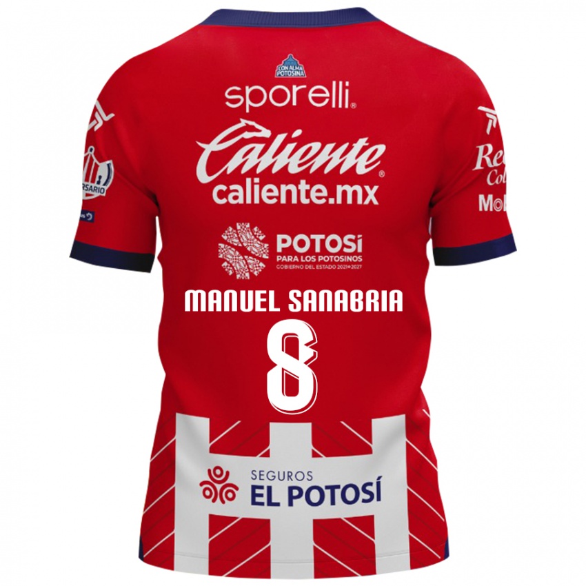 Kinderen Juan Manuel Sanabria #8 Rood Wit Thuisshirt Thuistenue 2024/25 T-Shirt