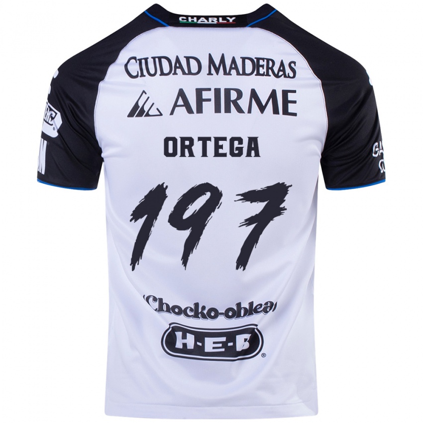 Kinderen Javier Ortega #197 Zwart Blauw Thuisshirt Thuistenue 2024/25 T-Shirt