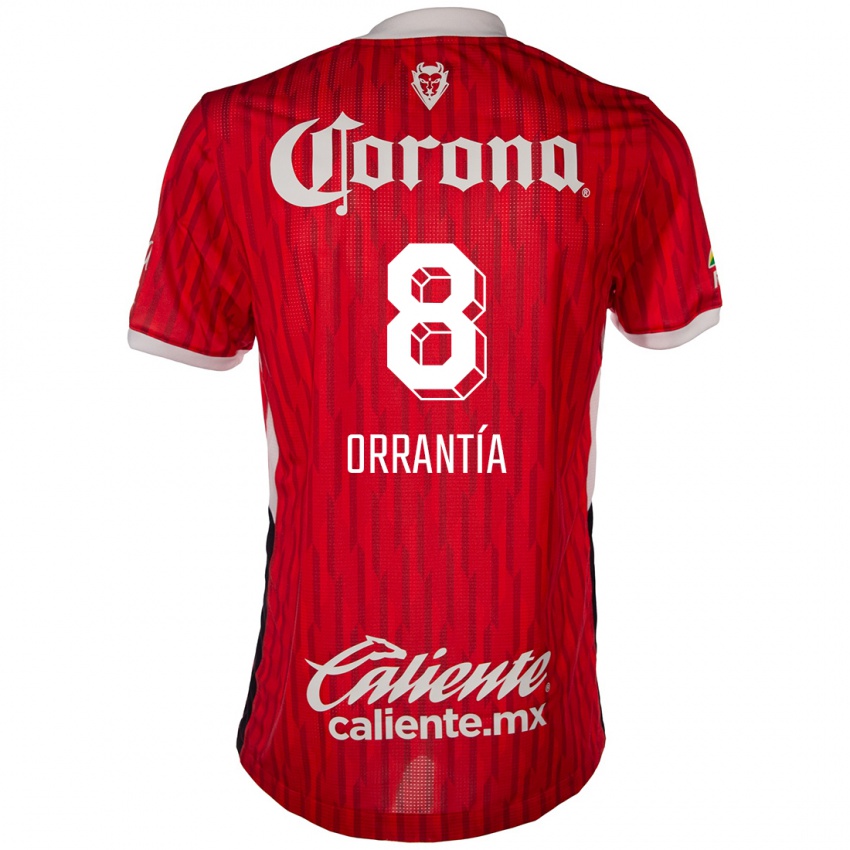 Kinderen Carlos Orrantía #8 Rood Wit Thuisshirt Thuistenue 2024/25 T-Shirt