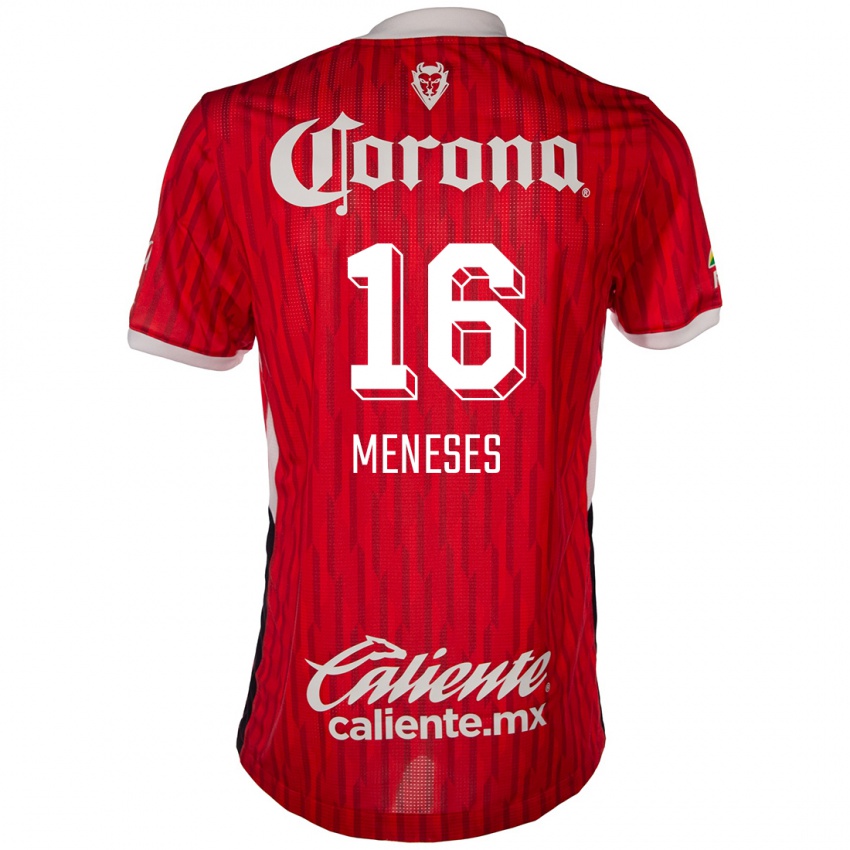 Kinderen Jean Meneses #16 Rood Wit Thuisshirt Thuistenue 2024/25 T-Shirt