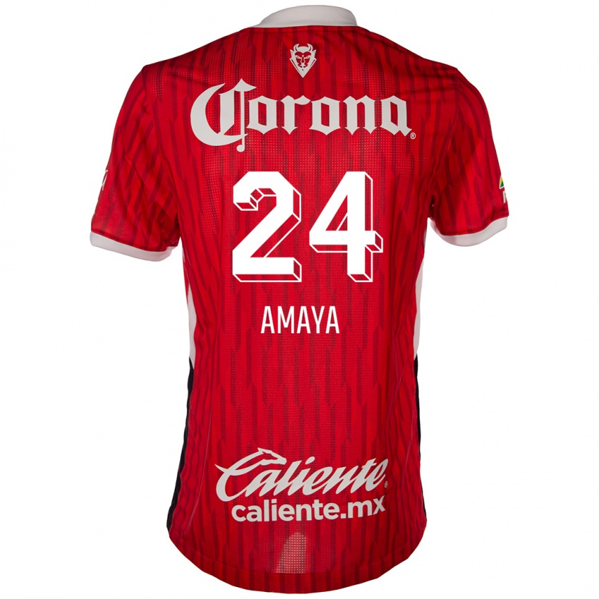 Kinderen Frankie Amaya #24 Rood Wit Thuisshirt Thuistenue 2024/25 T-Shirt