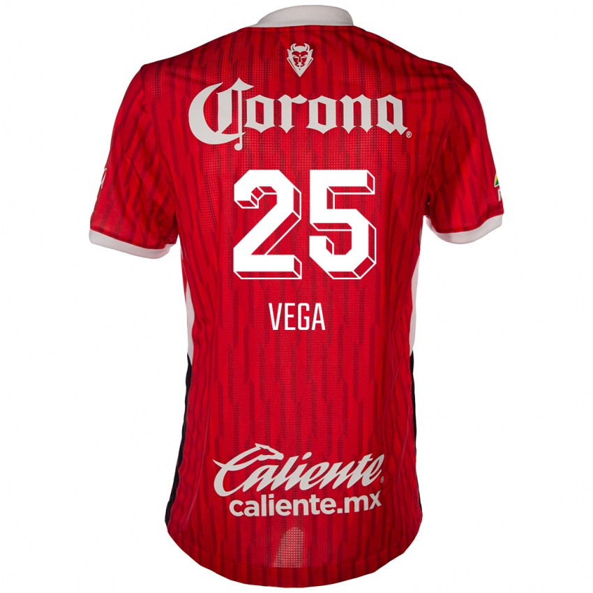 Kinderen Alexis Vega #25 Rood Wit Thuisshirt Thuistenue 2024/25 T-Shirt