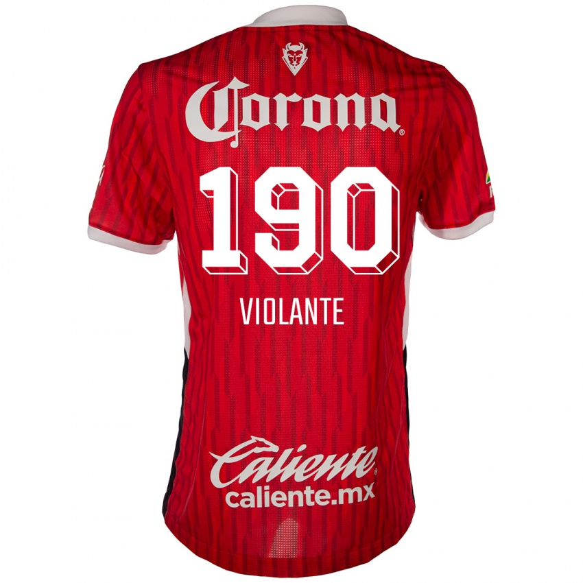 Kinderen Isaías Violante #190 Rood Wit Thuisshirt Thuistenue 2024/25 T-Shirt