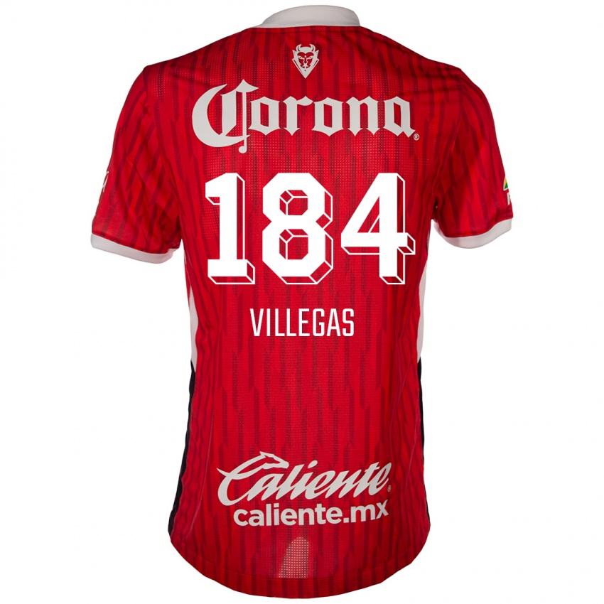 Kinderen Abraham Villegas #184 Rood Wit Thuisshirt Thuistenue 2024/25 T-Shirt