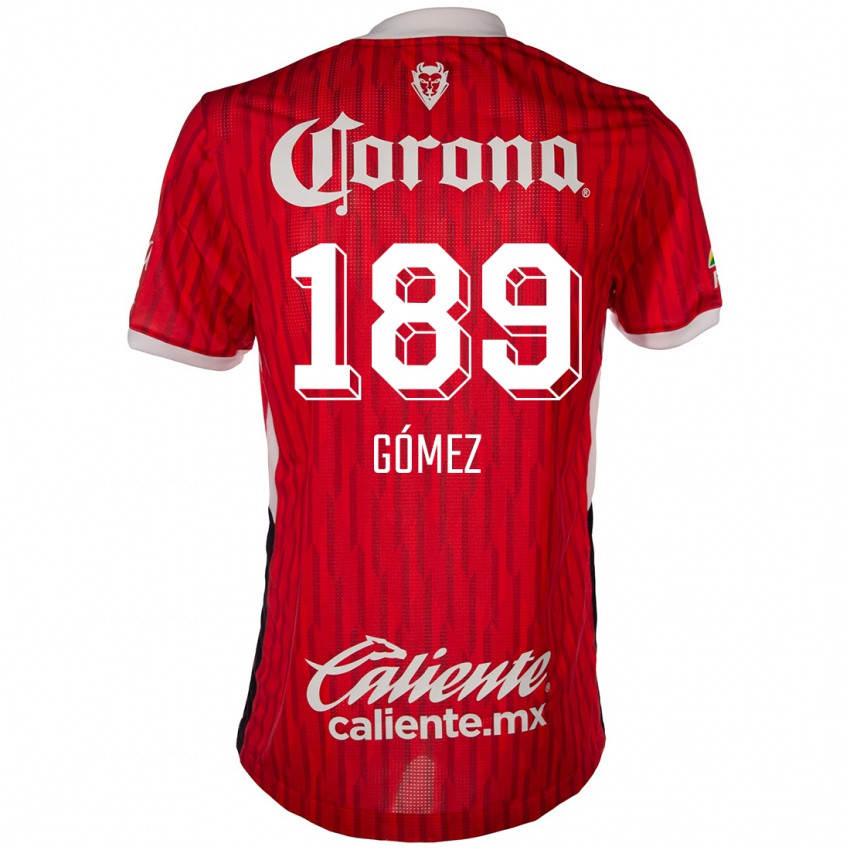 Kinderen Enrique Gómez #189 Rood Wit Thuisshirt Thuistenue 2024/25 T-Shirt