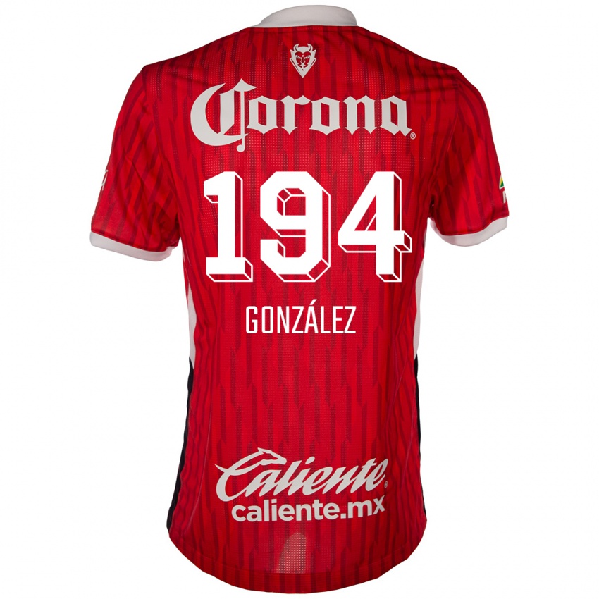 Kinderen Cristopher González #194 Rood Wit Thuisshirt Thuistenue 2024/25 T-Shirt