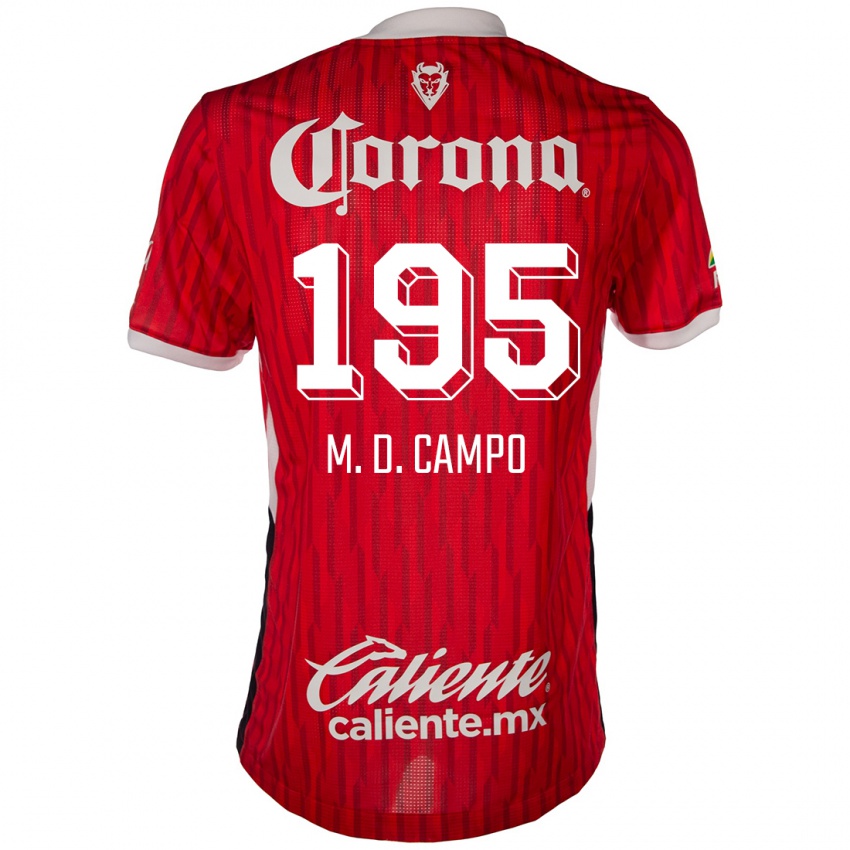 Kinderen Arturo Martín Del Campo #195 Rood Wit Thuisshirt Thuistenue 2024/25 T-Shirt