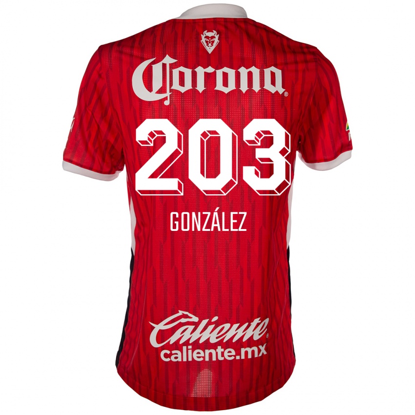 Kinderen Luis González #203 Rood Wit Thuisshirt Thuistenue 2024/25 T-Shirt