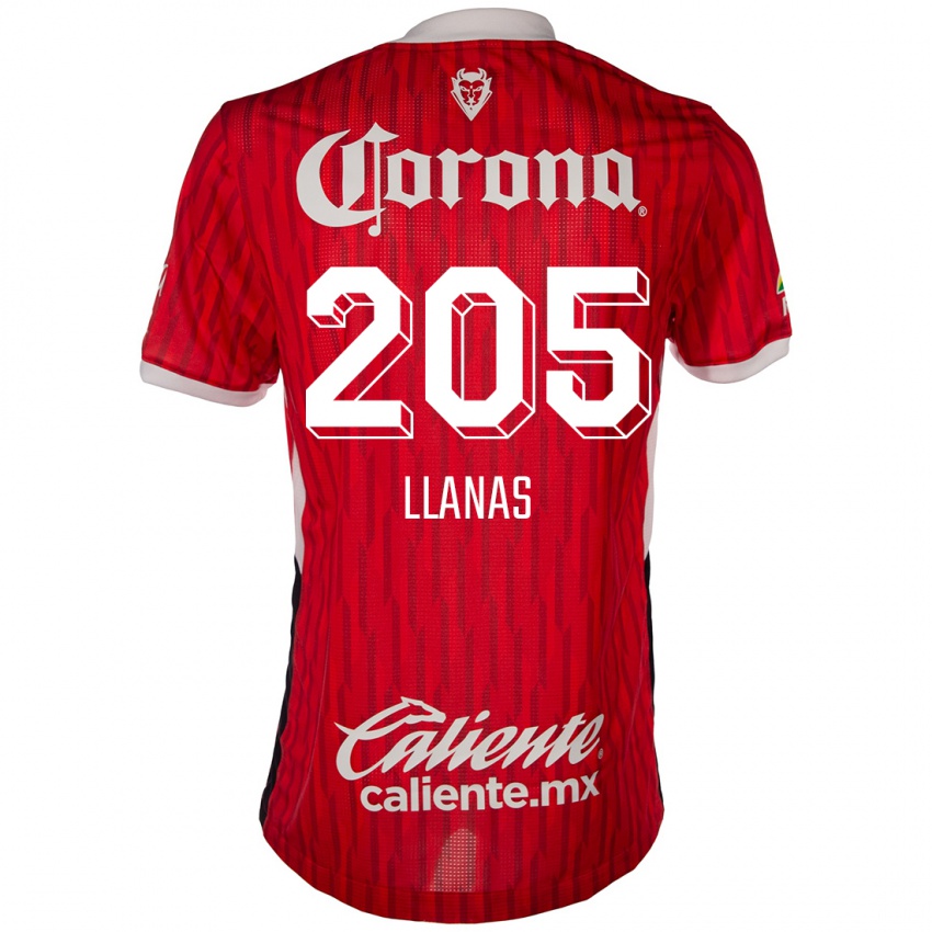 Kinderen Emmanuel Llanas #205 Rood Wit Thuisshirt Thuistenue 2024/25 T-Shirt