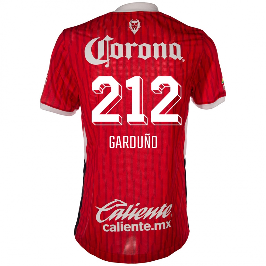 Kinderen Carlos Garduño #212 Rood Wit Thuisshirt Thuistenue 2024/25 T-Shirt