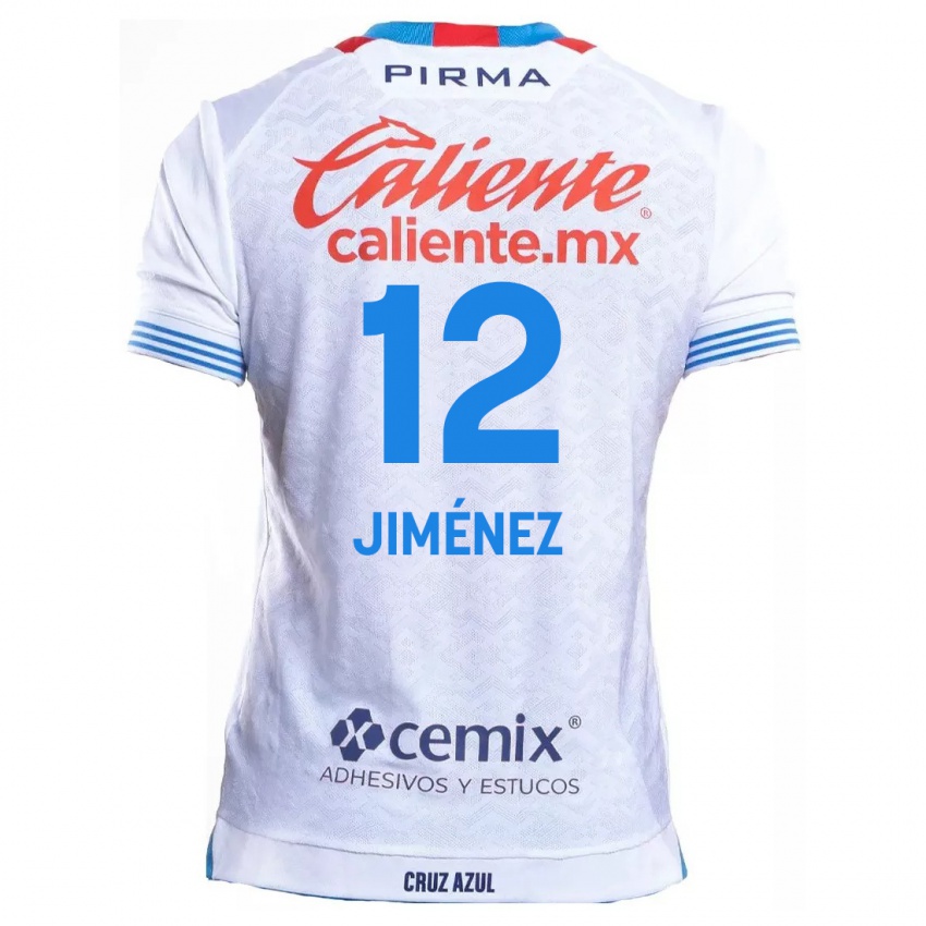 Kinderen Luis Jiménez #12 Wit Blauw Uitshirt Uittenue 2024/25 T-Shirt