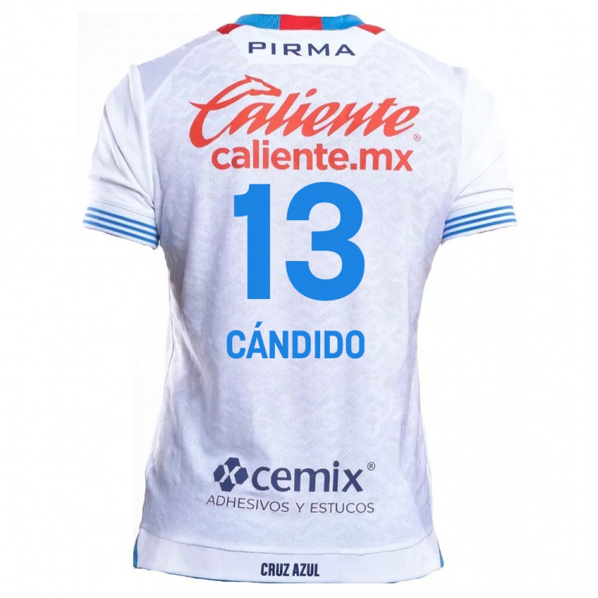 Kinderen Camilo Cándido #13 Wit Blauw Uitshirt Uittenue 2024/25 T-Shirt