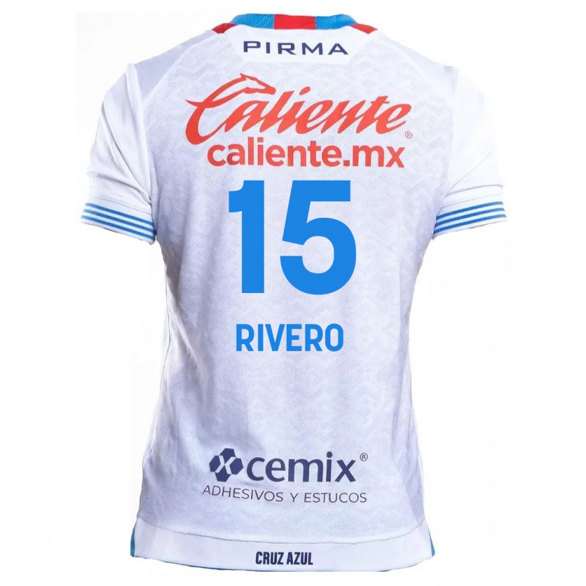 Kinderen Ignacio Rivero #15 Wit Blauw Uitshirt Uittenue 2024/25 T-Shirt