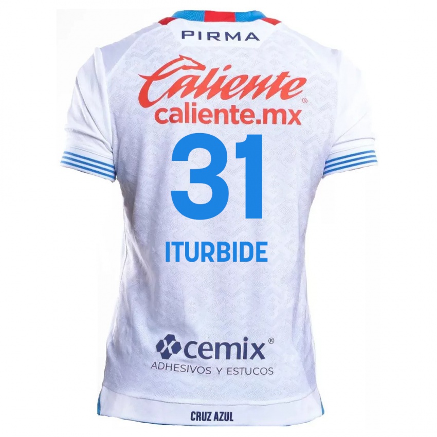 Kinderen Luis Iturbide #31 Wit Blauw Uitshirt Uittenue 2024/25 T-Shirt