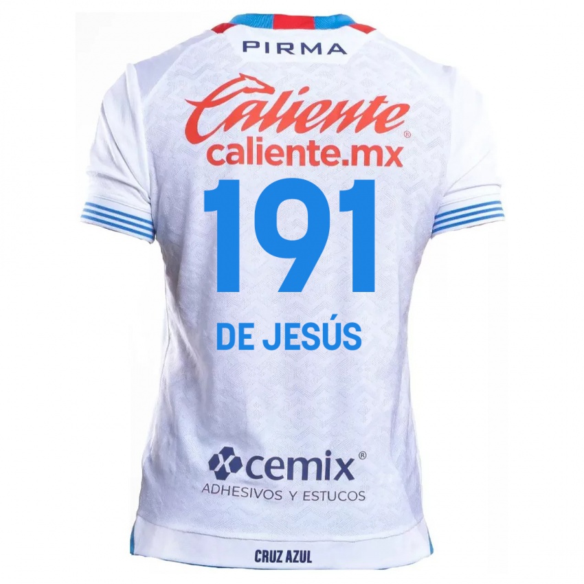 Kinderen Luis De Jesús #191 Wit Blauw Uitshirt Uittenue 2024/25 T-Shirt