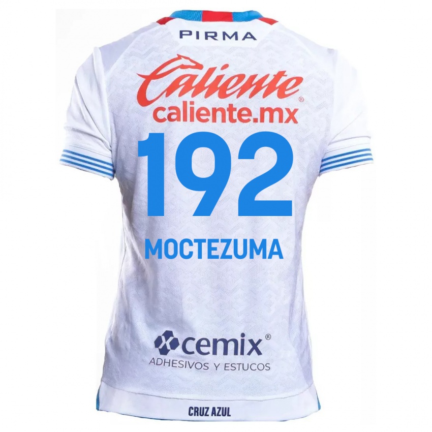 Kinderen Brayan Moctezuma #192 Wit Blauw Uitshirt Uittenue 2024/25 T-Shirt