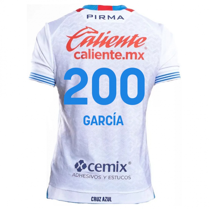 Kinderen Jorge Garcia #200 Wit Blauw Uitshirt Uittenue 2024/25 T-Shirt