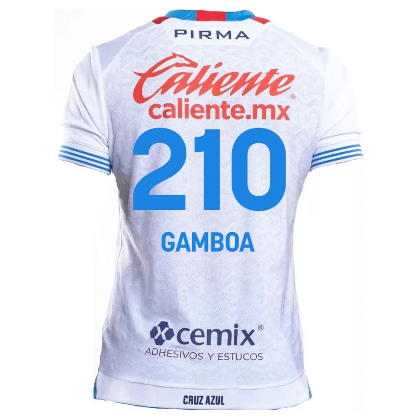 Kinderen Bryan Gamboa #210 Wit Blauw Uitshirt Uittenue 2024/25 T-Shirt