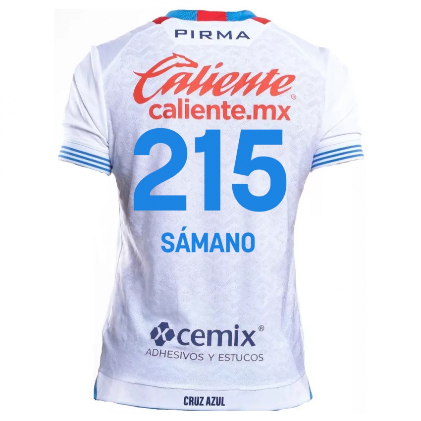 Kinderen Fernando Sámano #215 Wit Blauw Uitshirt Uittenue 2024/25 T-Shirt