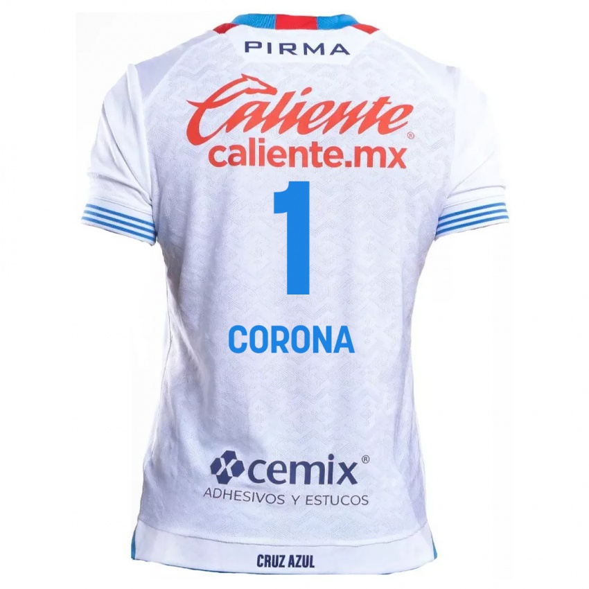 Kinderen Jose De Jesus Corona #1 Wit Blauw Uitshirt Uittenue 2024/25 T-Shirt