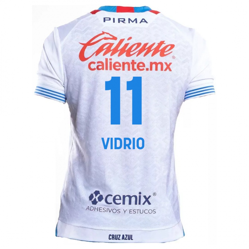 Kinderen Nailea Vidrio #11 Wit Blauw Uitshirt Uittenue 2024/25 T-Shirt